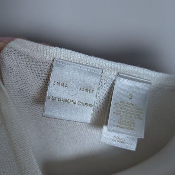 Vintage Liz Claiborne Embroidered floral cardigan Emma James size small - Picture 8 of 9